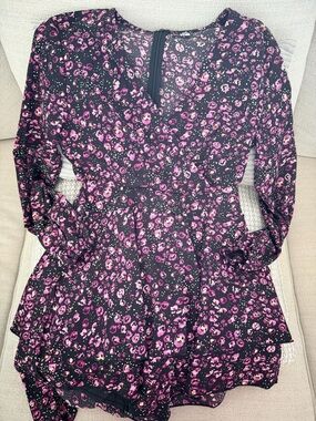 Pansies Floral Print Romper